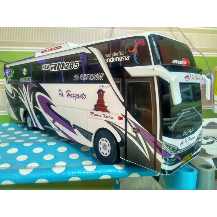 ASLI Miniatur bus bis Haryanto