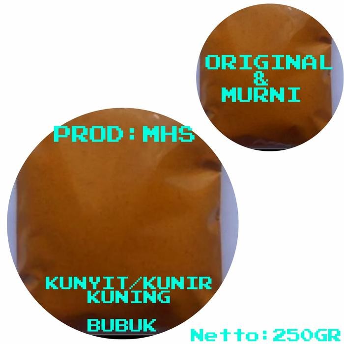 

Terlaris Kunyit Kuning Bubuk /Serbuk Kunir Kuning Super Murni 100% 250Gr