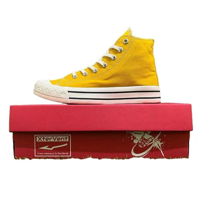 

Terlaris Sepatu Anak Gaul Extervent High Basic Yellow Kuning Kunyit Original ProdukSneakers Anak