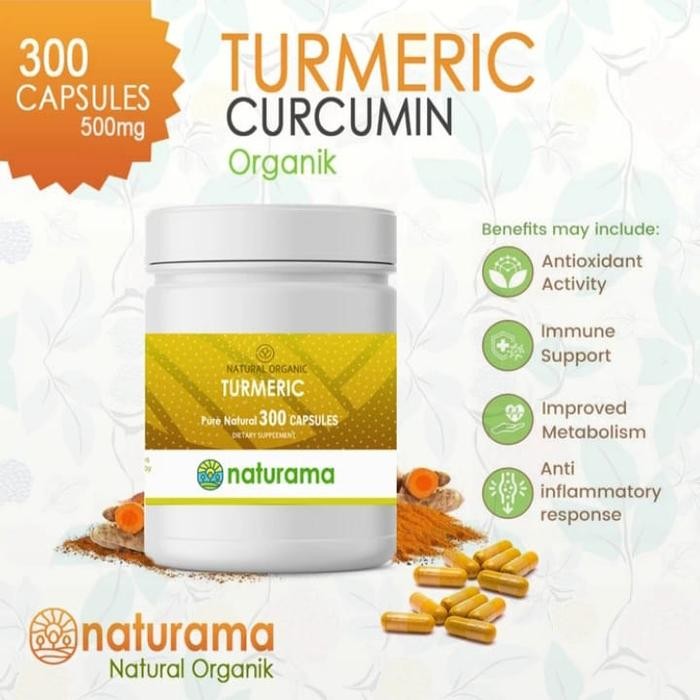 

Terlaris Turmeric Curcumin Organik 300 Kapsul Naturama Kapsul Kunyit Organik