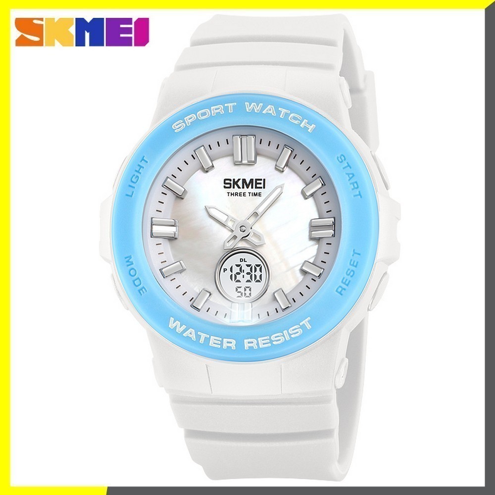 Momento Shop | Jam Tangan Wanita Olahraga SKMEI 2125 Display Analog-Digital Tali Karet Anti Air