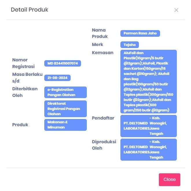

PERMEN TEJAHE ORIGINAL 50 BUTIR - MENGHANGATKAN TENGGOROKAN