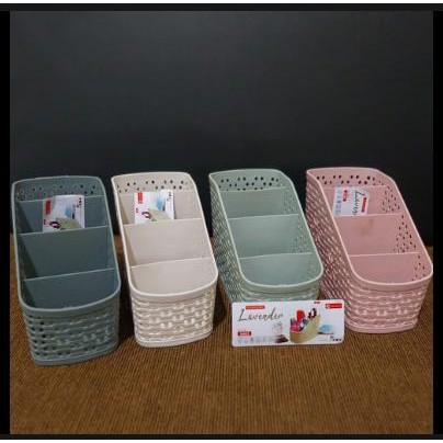

Promo Keranjang Sekat Serbaguna Lavender Clio Plastik /Tempat sendok/Tempat ATK Penyimpanan