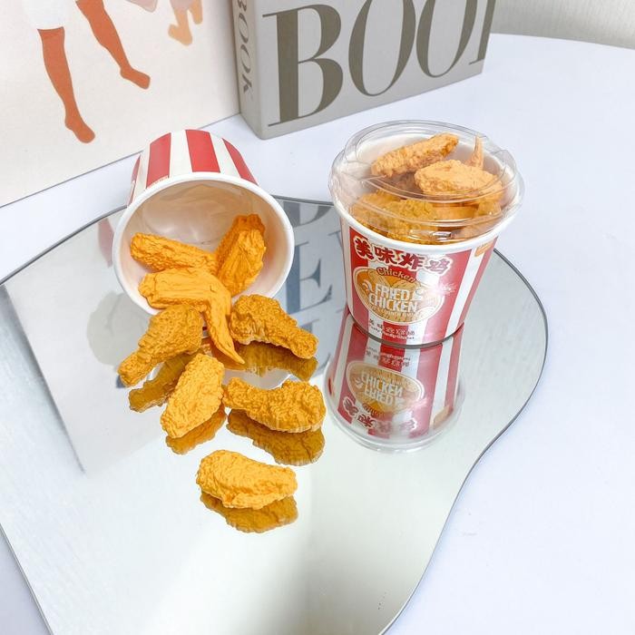 

PENGHAPUS KARET HAPUSAN SETIP MODEL FIGURE 3D AYAM GORENG BUCKET KEREN FRIED CHIKEN ALAT TULIS ATK