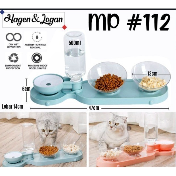 

Dispenser Feeder MP112 - Dispenser Makanan dan Minuman Kucing Anjing
