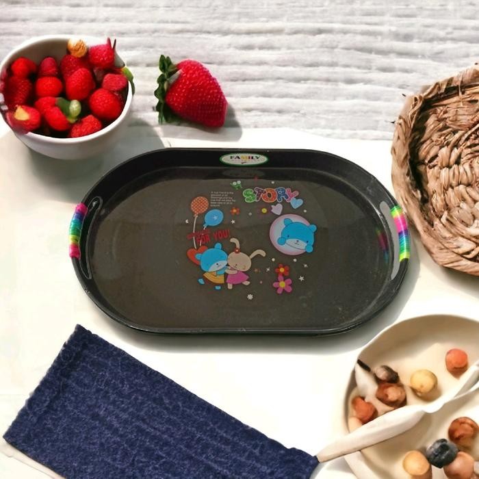 

Nampan Plastik Motif Cantik - Tatakan Minuman dan Makanan /Nampan Baki Serbaguna Wadah