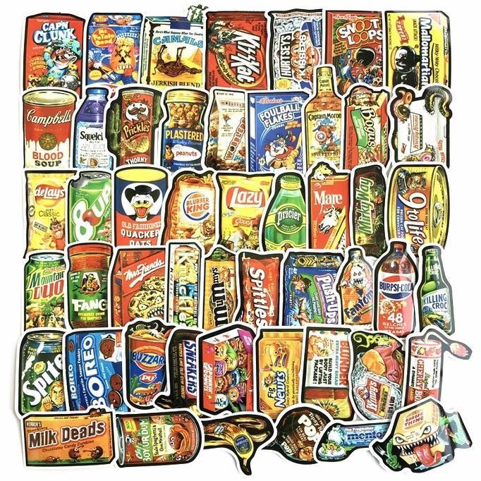 

Sticker makanan ringan dan minuman isi 50 pcs