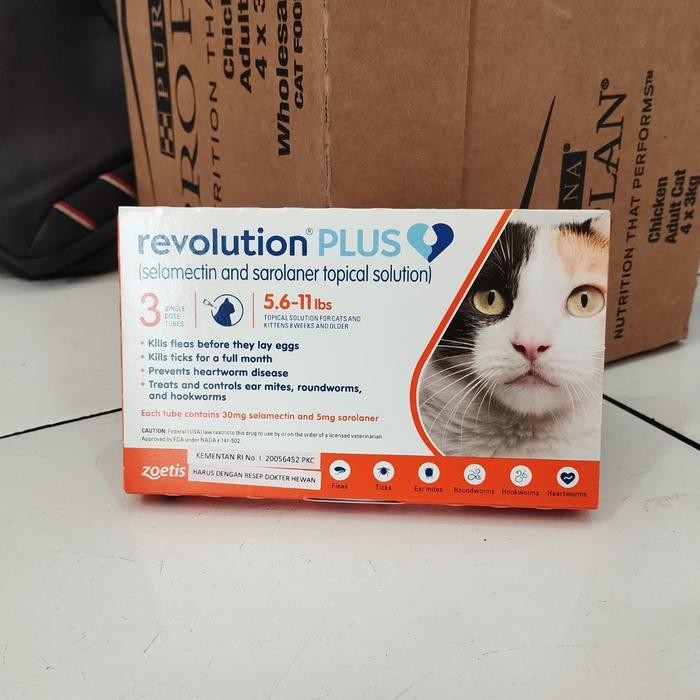 Revolution Plus Orange 5.6.11lbs 1tube (tetes kutu& cacing) Revolution