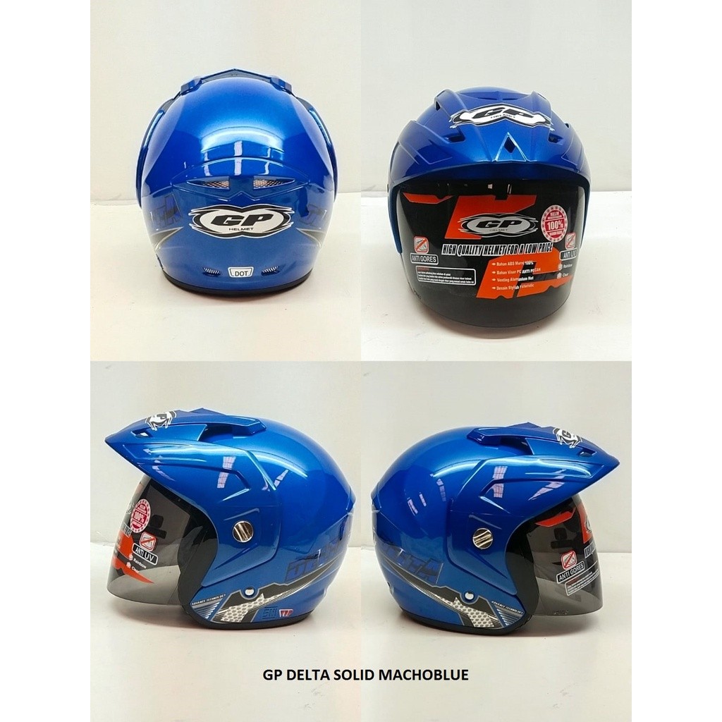 HELM SNI GP DELTA SOLID - HELM HALF FACE - GP DELTA SERIES