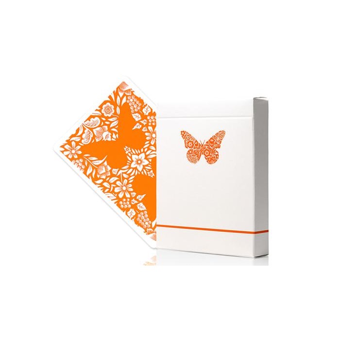 Kartu Remi Butterfly Worker Marked Playing Cards (Orange) by Ondrej Psenicka Limited Edition
