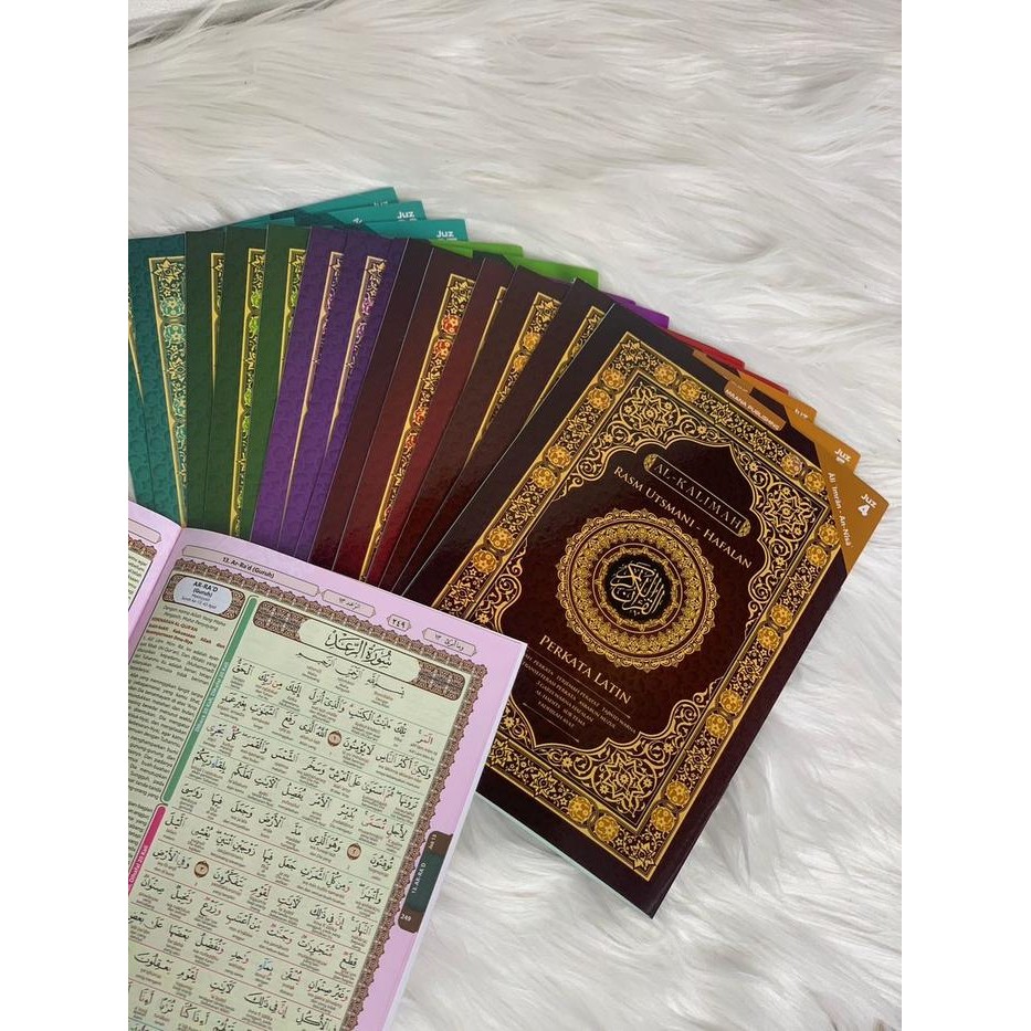 

TERBARU!!! MUSHAF AL-KALIMAH A5 PER JUZ UTSMANI TAJWID TERJEMAH PERKATA LATIN READY