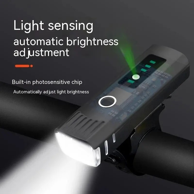 

1500mah Lights for Bike Lighting Usb Rechargable Smart Auto Induction Front Bicycle Flashing Running Light Cycling Lantern Torch
