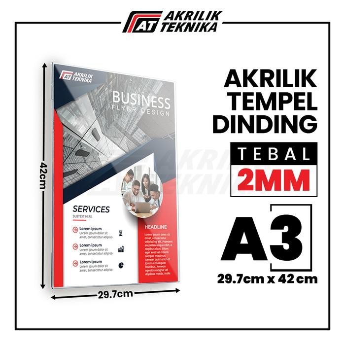 

TEMPAT BROSUR AKRILIK / AKRILIK TEMPEL / SIGN HOLDER AKRILIK A3