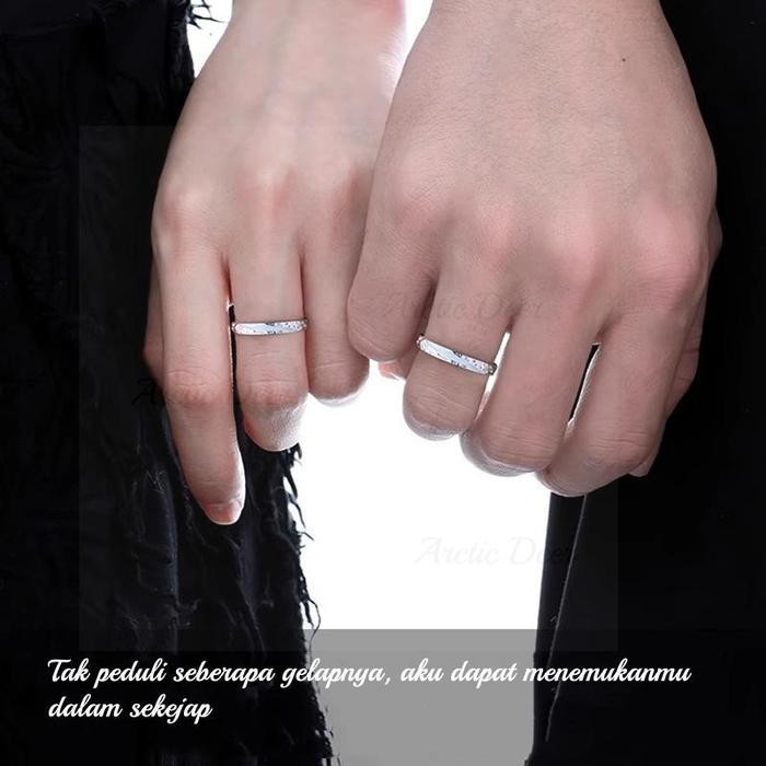 JTTOP" CINCIN COUPLE NYALA TERBARU CINCIN COUPLE PASANGAN SIMPEL DAN FASHIONABLE HADIA PACARAN