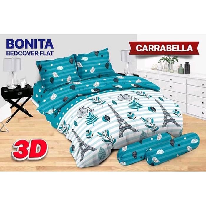 BONITA - Bedcover Flat 160x200 & 180x200 Bed Cover Set Bonita Original