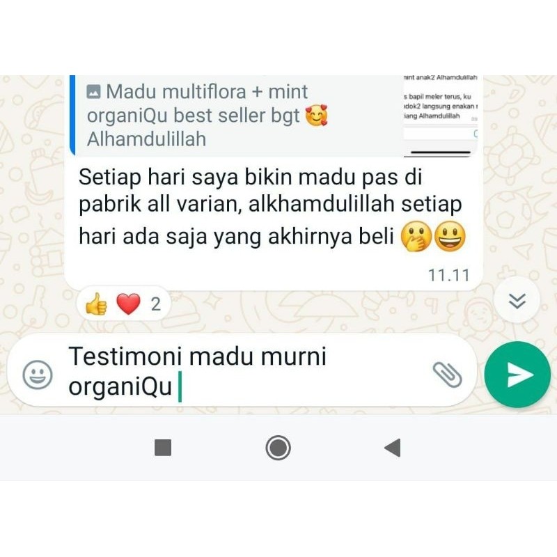 

Konter Makanan Madu Organiqu Madu Multiflora Original Madu Mentah Madu Hutan Madu Murni Asli