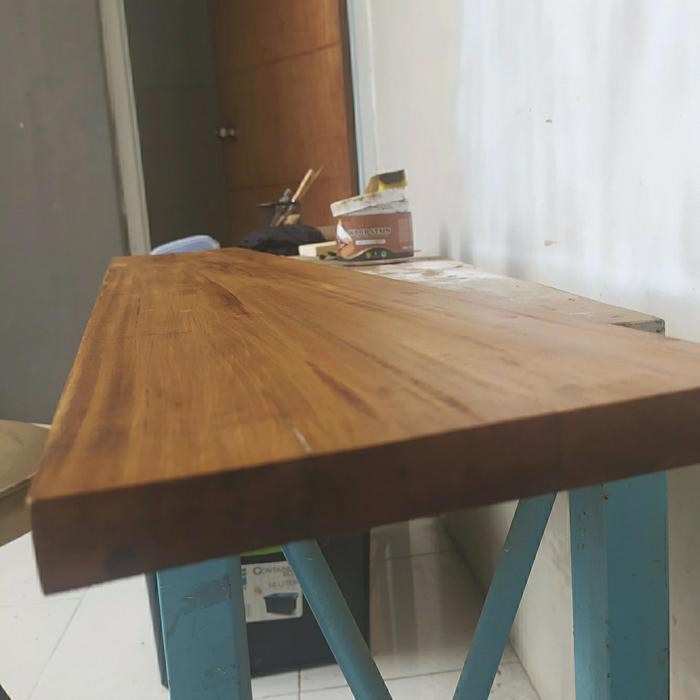 Mahogany Table Top 60 X 120 / Daun Meja Kayu Solid Mahoni Furniture