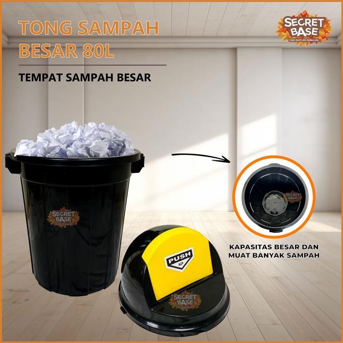 Tempat Sampah Besar 80L - Bak Sampah Besar Outdoor/ Kotak Sampah / Bak Sampah