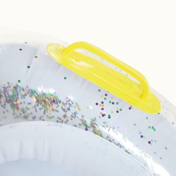 Ban Pelampung Kolam Renang Pvc Anak Unicorn Glitter Dengan Pegangan Tangan