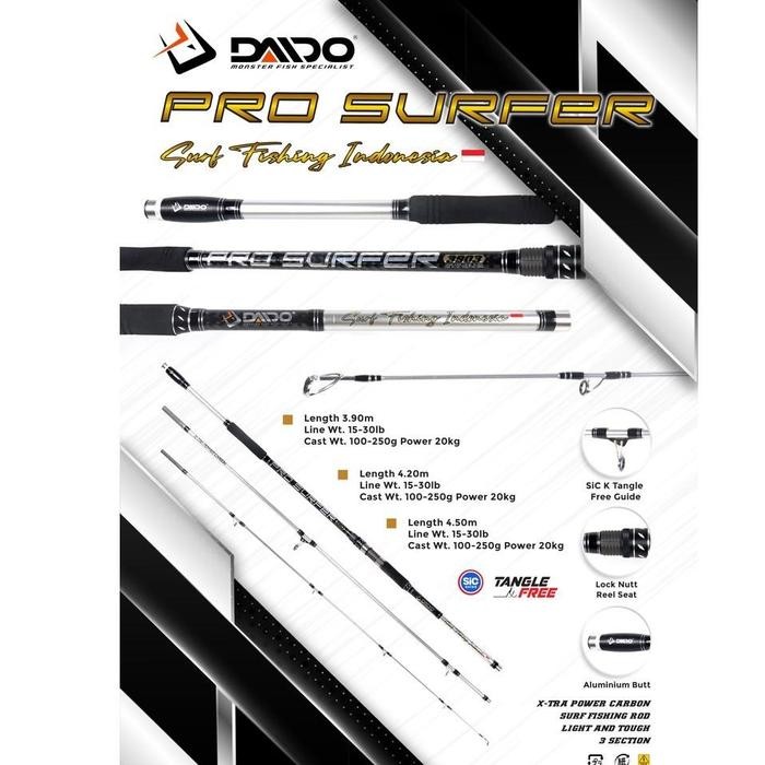 JORAN DAIDO SAMBUNG 3 PRO SURFER CARBON UKURAN 390 420 450 - JORAN PANCING