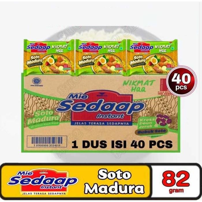 

Ready 1 Dus Sedaap Mie Kuah Soto Madura 82 Gr