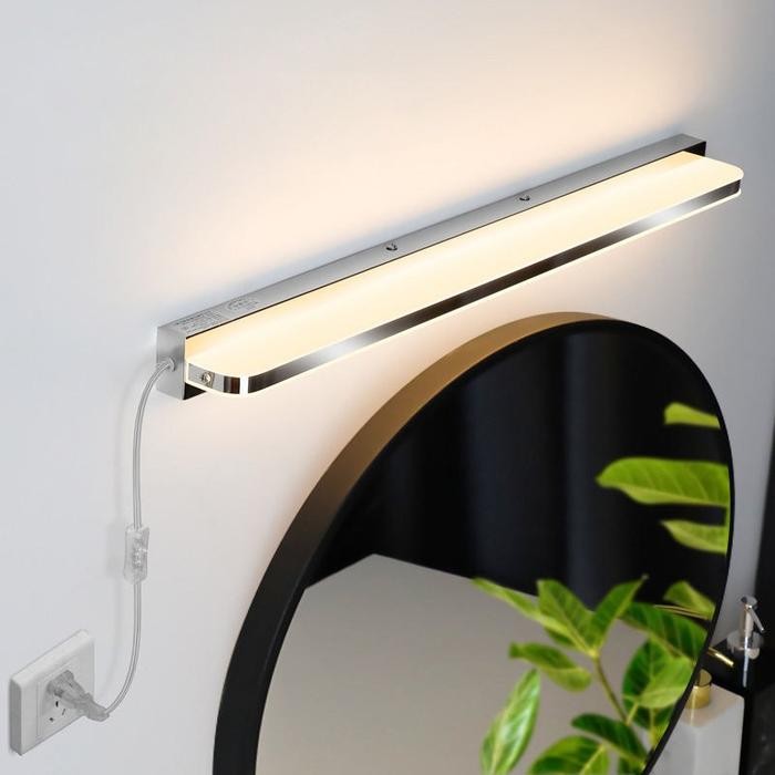 Lampu Led Cermin Kamar Mandi Tempel Dinding Panjang Stainless Steel