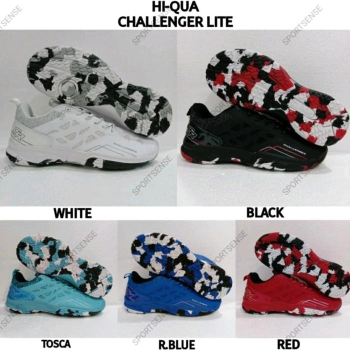 Sepatu Badminton Bulutangkis HQ Hiqua Hi Qua Hi-Qua Challenger Lite Bonus Kaos Kaki Original
