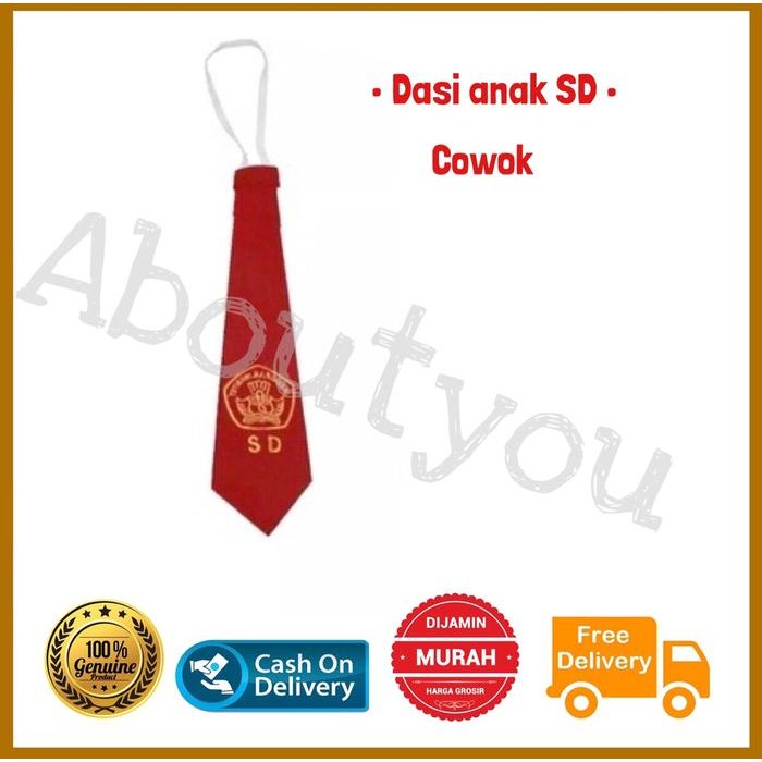 DASI Sekolah Anak Dasi SD / SMP / SMA Dasi Seragam Bordir Dasi HITAM *