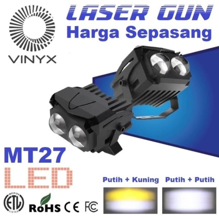 Lampu Tembak Sorot LED Laser MT27 D2 MT 27 Motor Mobil kuningPutih
