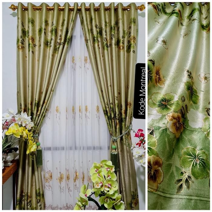 Gorden Blackout Motif Bunga mawar//Gorden Minimalis//Gorden Cantik