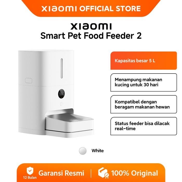 

ORIGINAL Xiaomi Smart Pet Food Feeder 2 Kapasitas 5L Kompatibel berbagai makanan hewan peliharaan