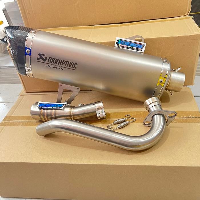 KNALPOT XMAX 250 AKRAPOVIC ORIGINAL THAILAND TERLARIS
