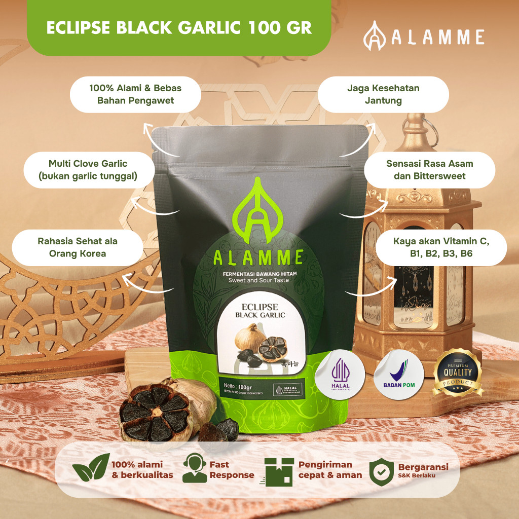 

Alamme - Black Garlic Eclipse (Multiclove) Alamme Pouch 100 Gram