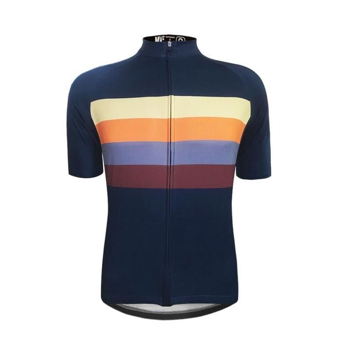 MV2 Cycling Jersey Vintage Stripes - Navy