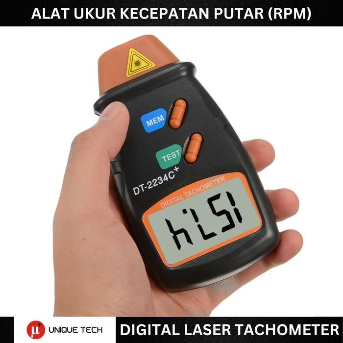 TACHOMETER LASER DIGITAL RPM METER ALAT UKUR KECEPATAN PUTAR RPM INFRA