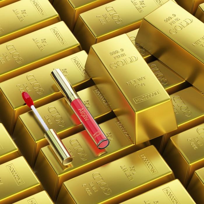 New {BPOM} Allphv Matte Lip Gloss Lipstick Set 3 Warna Tahan Air Bibir Lipstik