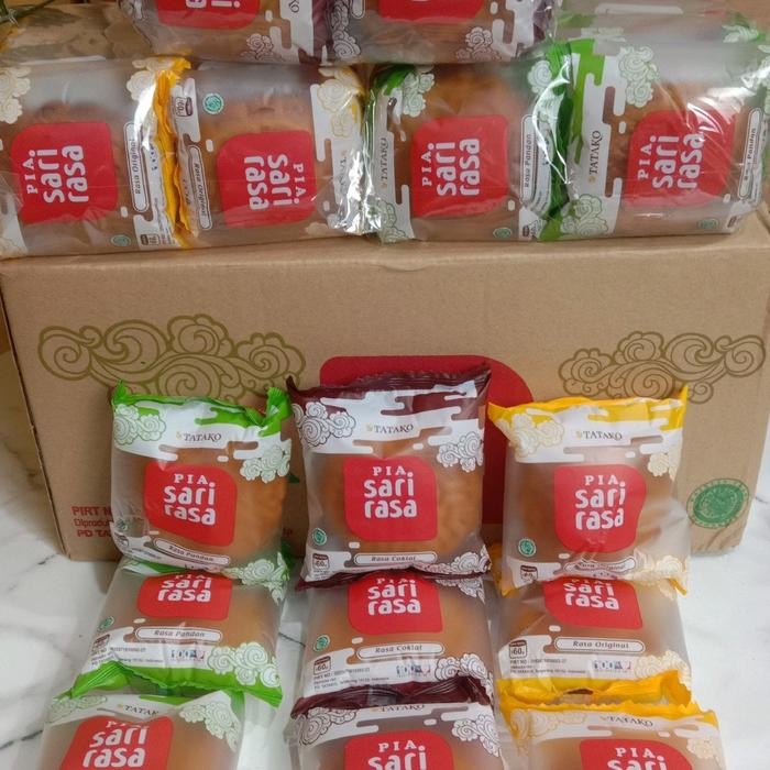 

PIA SARI RASA {DUS/60 BKS) 3 varian rasa coklat pandan original HALAL BPOM New
