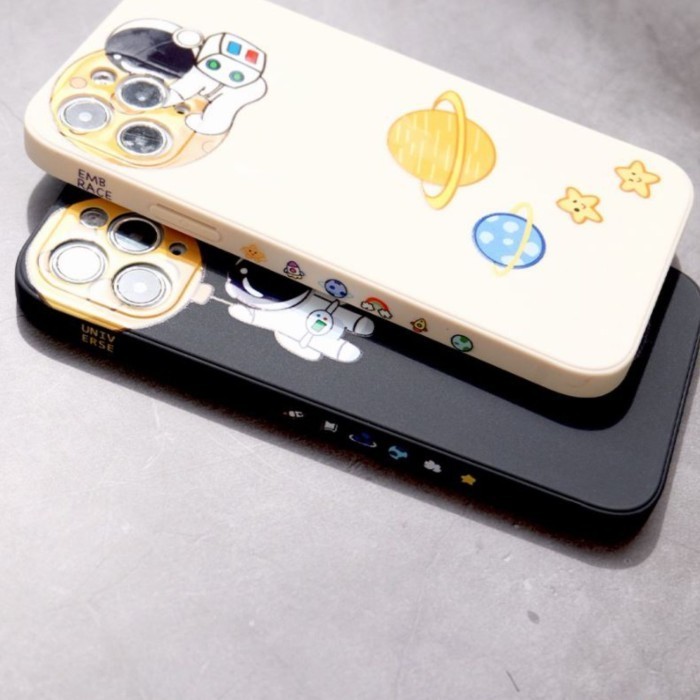 [Allthebest] Astronaut Square Edge Silicone Case iPhone 6 7 8 Plus X XR 11 Pro Max