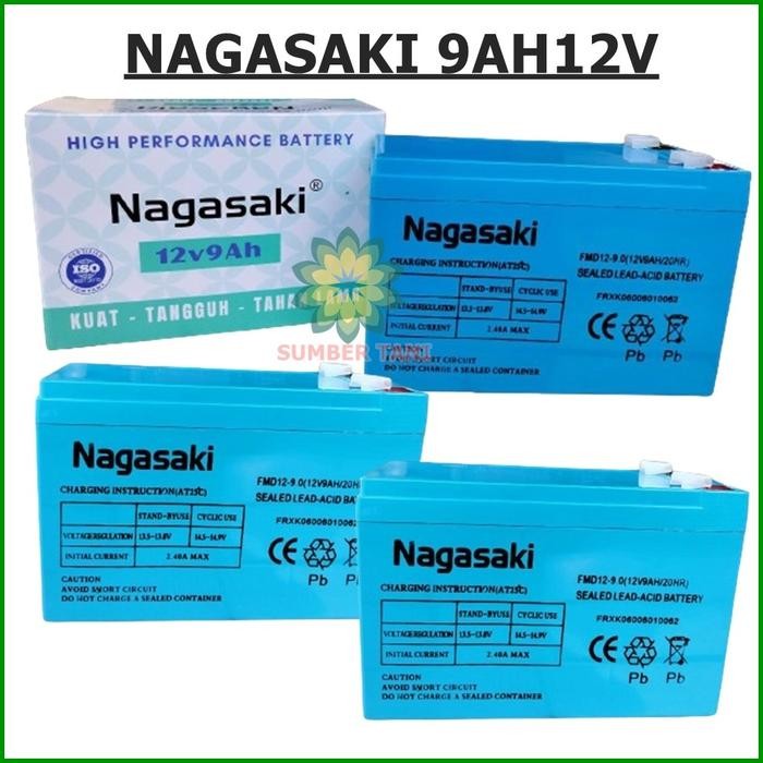 Aki Accu Nagasaki Sprayer Semprot 8Ah 8Ah 12Volt