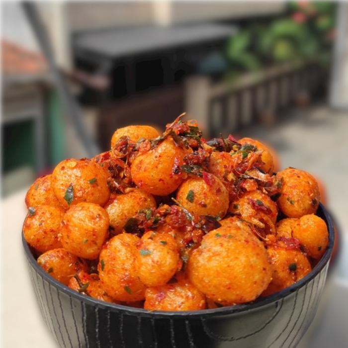 

cimol kering Krispi Pedas extra daun jeruk 1kg food snacks cemilan