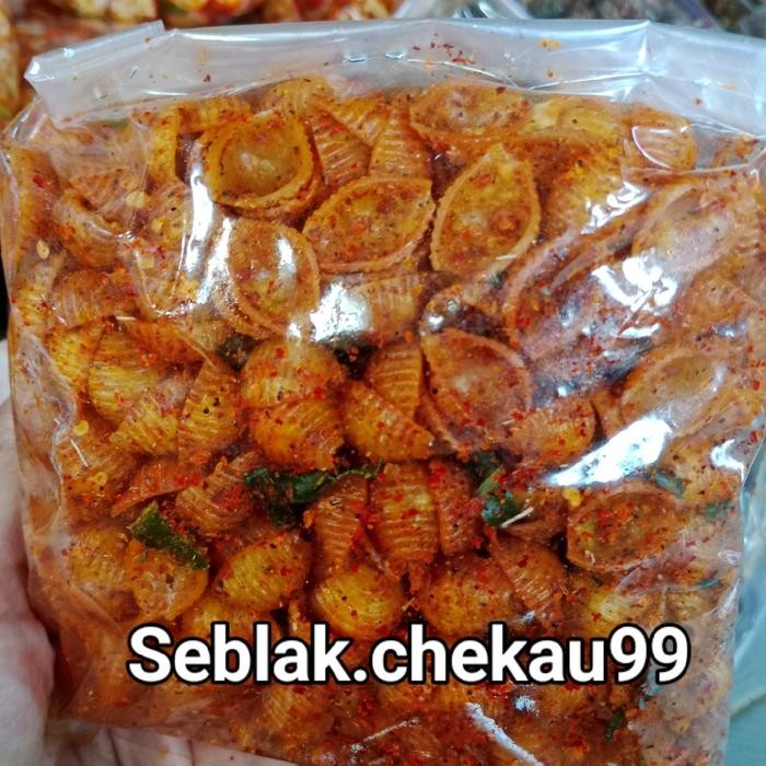 

promo 1kg seblak makroni kerang cemilan pedas original extra daun jeruk
