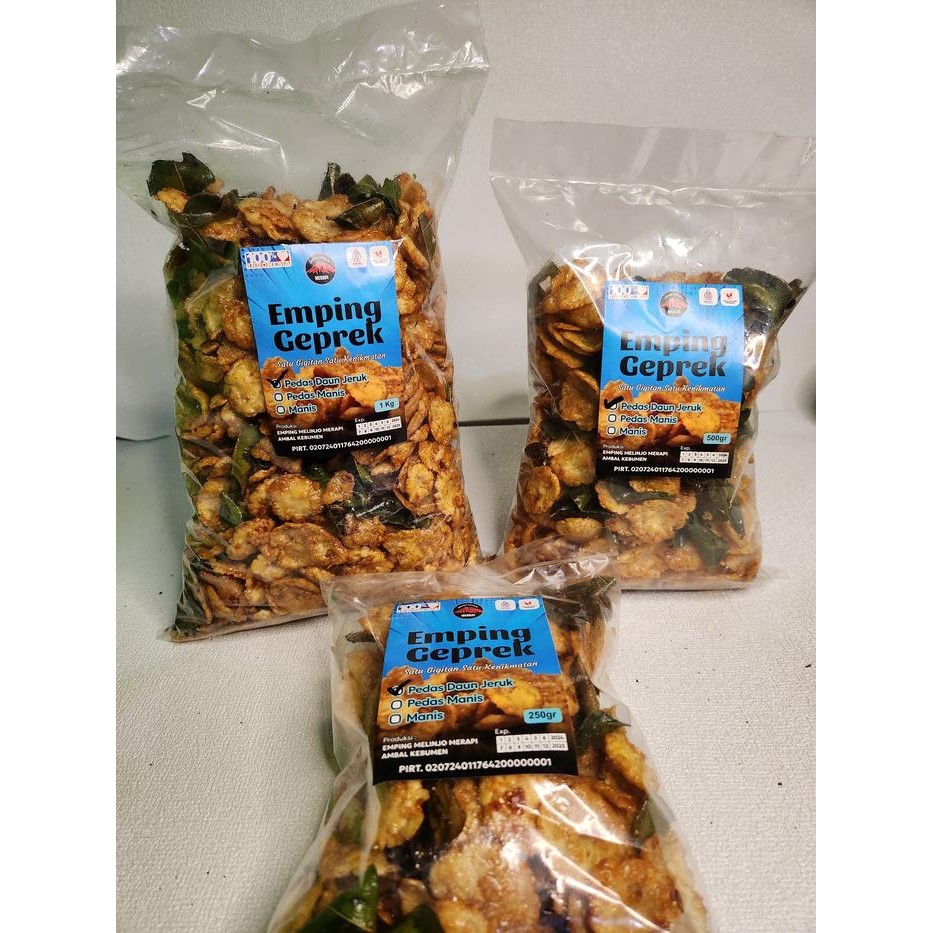 

Emping Melinjo Mini Geprek Rasa Pedas Jeruk 1KG 500gr 250gr - Snack Makanan Ringan - Food Cemilan