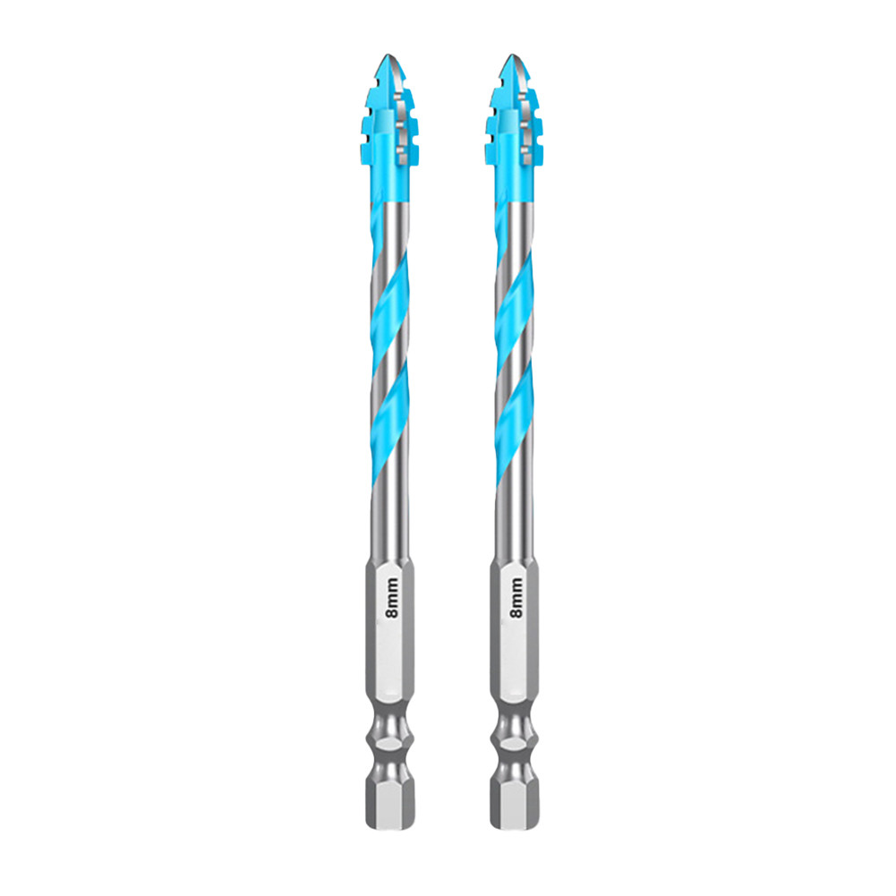 2pcs 6-12mm Four-Flute Eccentric Drill Bit For Drilling Glass Tile Cement Granite Electric Drill Pow