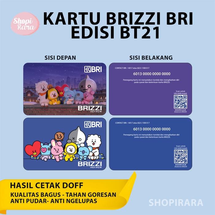 

GotSeef KARTU BRIZZI BRI BTS BT21 TERMURAH