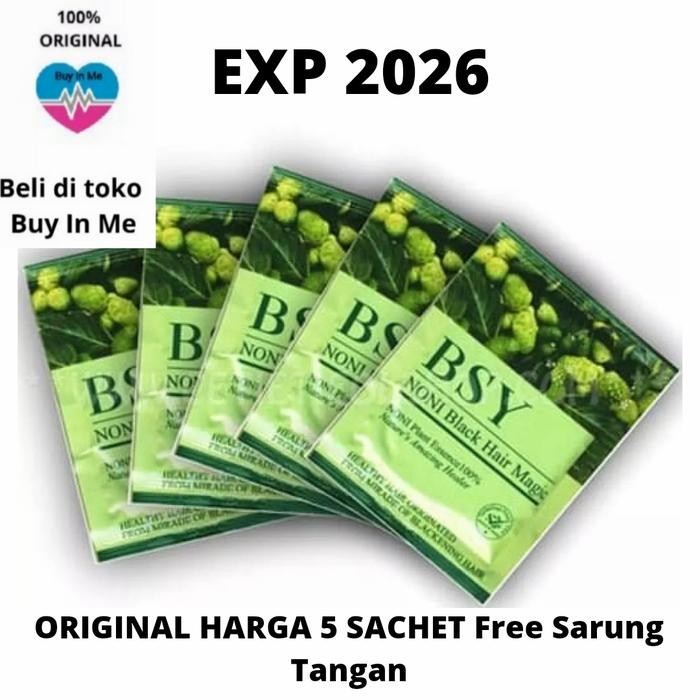 BSY NONI BLACK HAIR MAGIC SHAMPOO CAT SEMIR RAMBUT ORIGINAL 5 SACHET