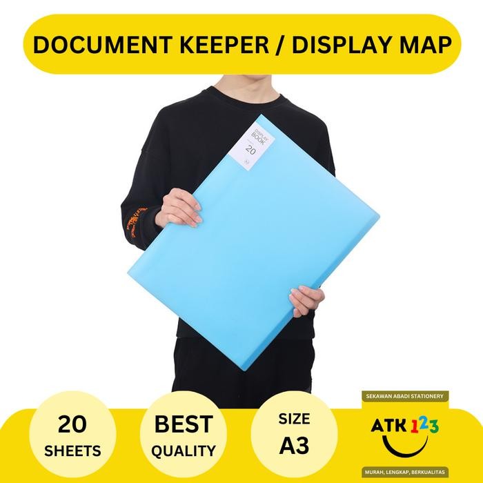 

Uta - Map Clear Holder Document Keeper A3 Display Jumbo Pastel Color 20 Lbr