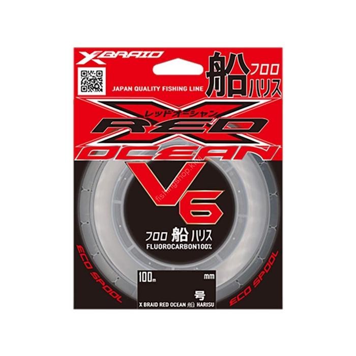Promo Terbatas Ygk X-Braid Xbraid Red Ocean V6 Ship Harisu Fluorocarbon 100M Senar Leader Pancing
