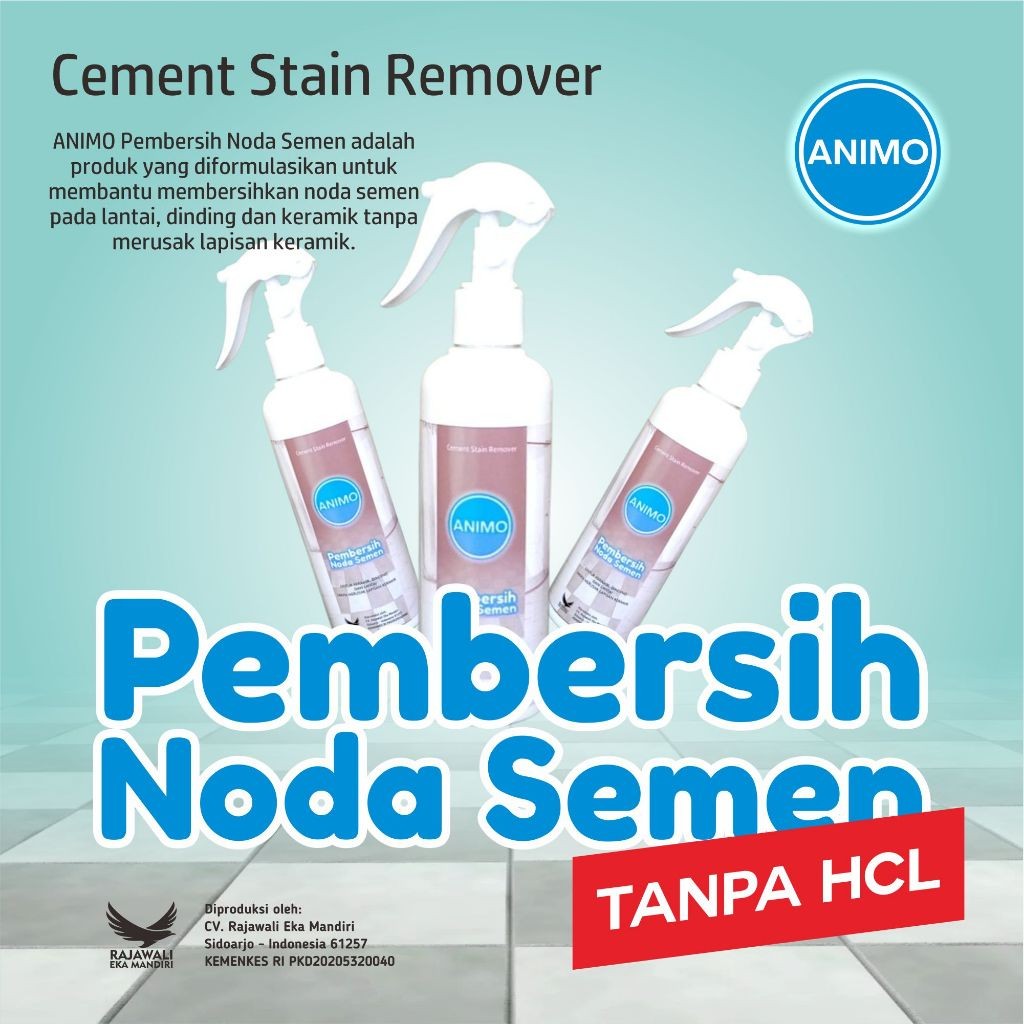 Animo Pembersih Noda Semen Pada Keramik Tanpa HCL