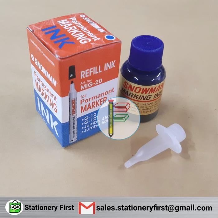 

Victory - Tinta Isi Ulang Refill Permanent Ink Spidol Snowman Mig-20 Grosir