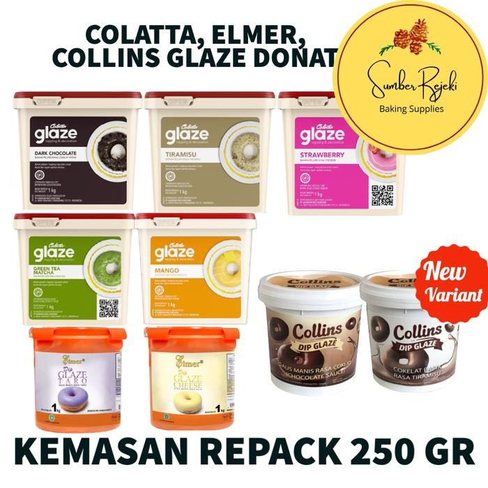 

JTTOP" COLATTA GLAZE DONAT RASA DARK CHOCOLATE & TIRAMISU 250 GR / 250GR